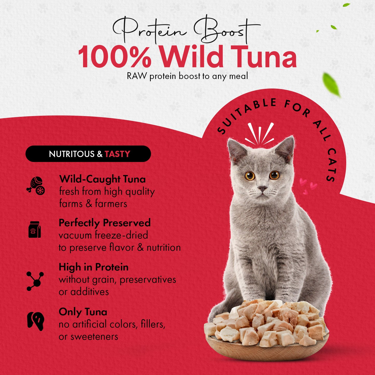 Freeze Dried Cat Treats Tuna (1.75oz-3.5oz)