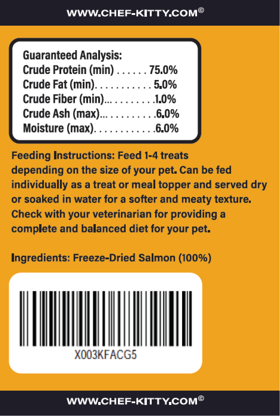 Freeze Dried Cat Treats Salmon (1.75oz-3.5oz)
