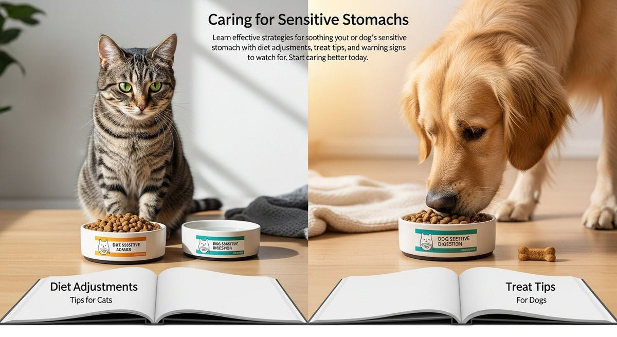 Soothing Sensitive Stomachs in Cats and Dogs: Diet Adjustments, Treat Choices, and Warning Signs - Chef-Kitty