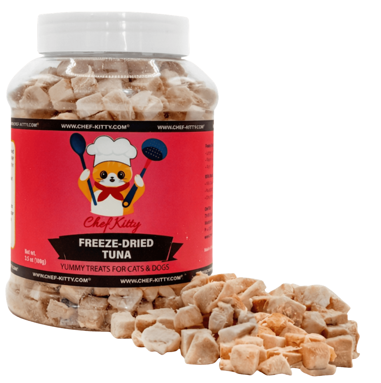 100% Wild Caught Tuna Treats for Cats & Dogs - USA Inspected & Tested - Chef - Kitty