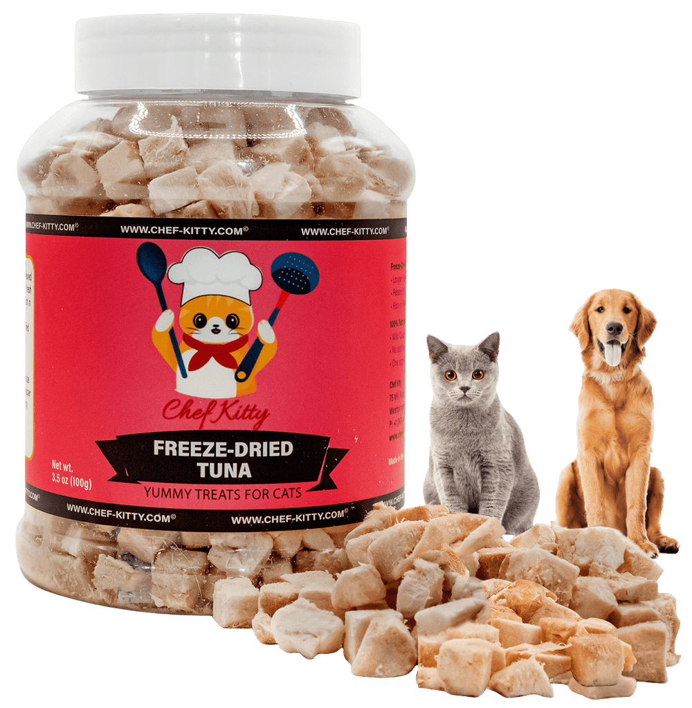 100% Wild Caught Tuna Treats for Cats & Dogs - USA Inspected & Tested - Chef - Kitty