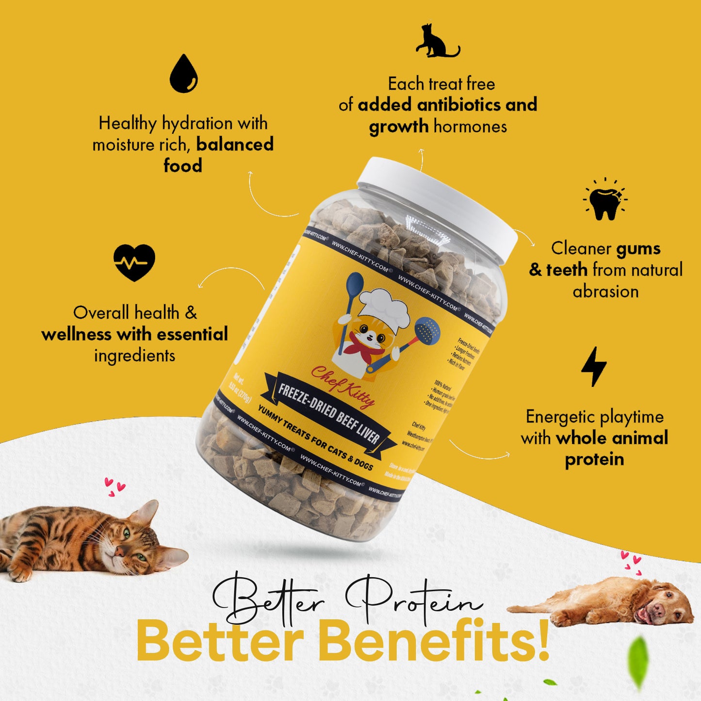 Freeze-Dried Raw Single Ingredient Dog Treats, Beef Liver, High Protein, Health Training Treats or Meal Topper for All Dogs, Grain-Free Inspected & Tested in USA (2.1oz-9.5oz)