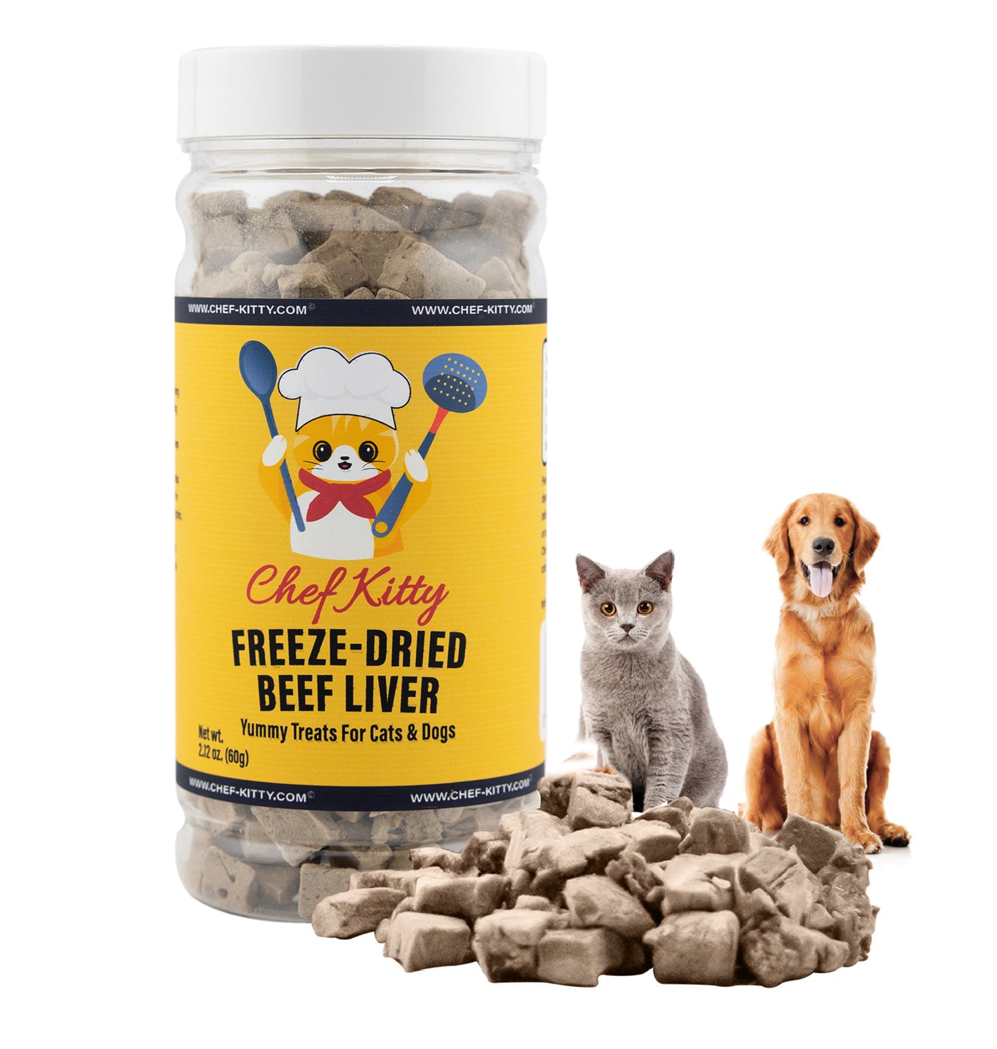 Freeze-Dried Raw Single Ingredient Dog Treats, Beef Liver, High Protein, Health Training Treats or Meal Topper for All Dogs, Grain-Free Inspected & Tested in USA (2.1oz-9.5oz)