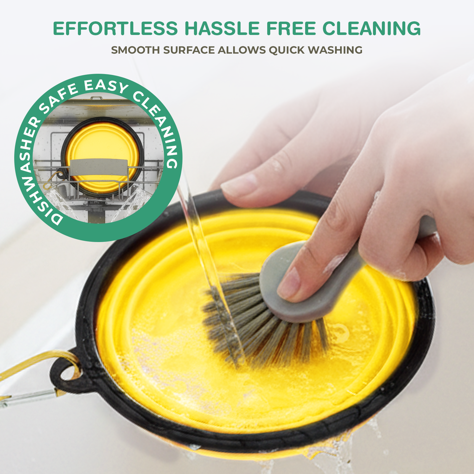 Collapsible Dog Bowls for Travel, Portable Dog Water Bowl & Food Bowl for Dogs and Cats, Foldable Pet Feeding Dish for Walking Hiking Camping with Carabiner, BPA Free