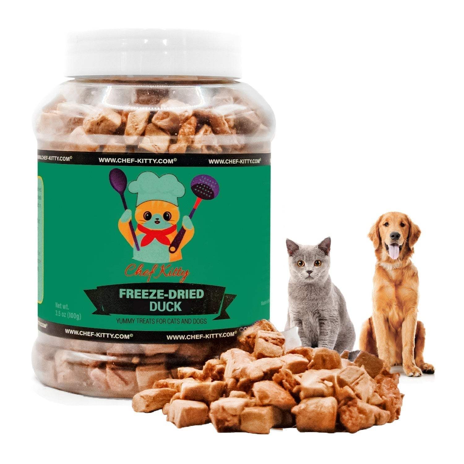 Cat and Dog Treats - Freeze Dried Duck - Chef - Kitty