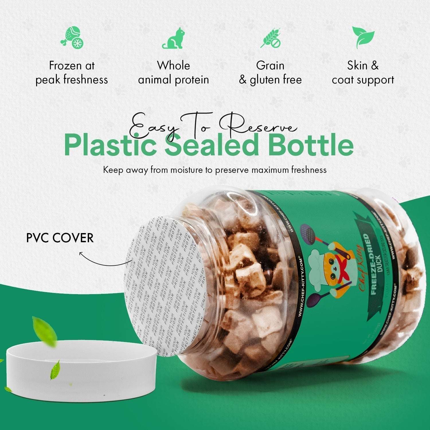 Cat and Dog Treats - Freeze Dried Duck - Chef - Kitty