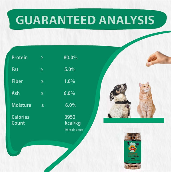 Cat and Dog Treats - Freeze Dried Duck - Chef - Kitty