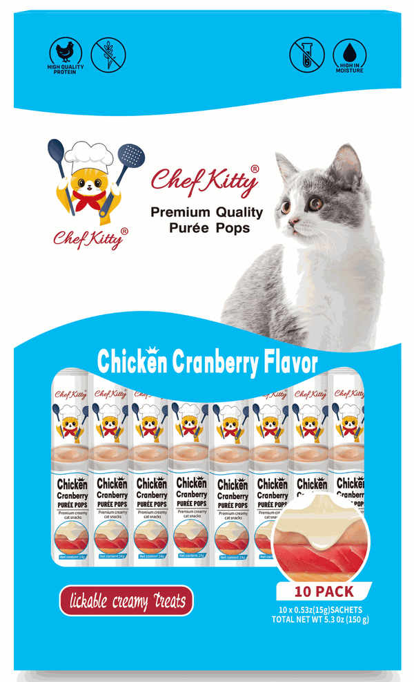 Chef Kitty Purée Pops, Cat Treats - Chef - Kitty