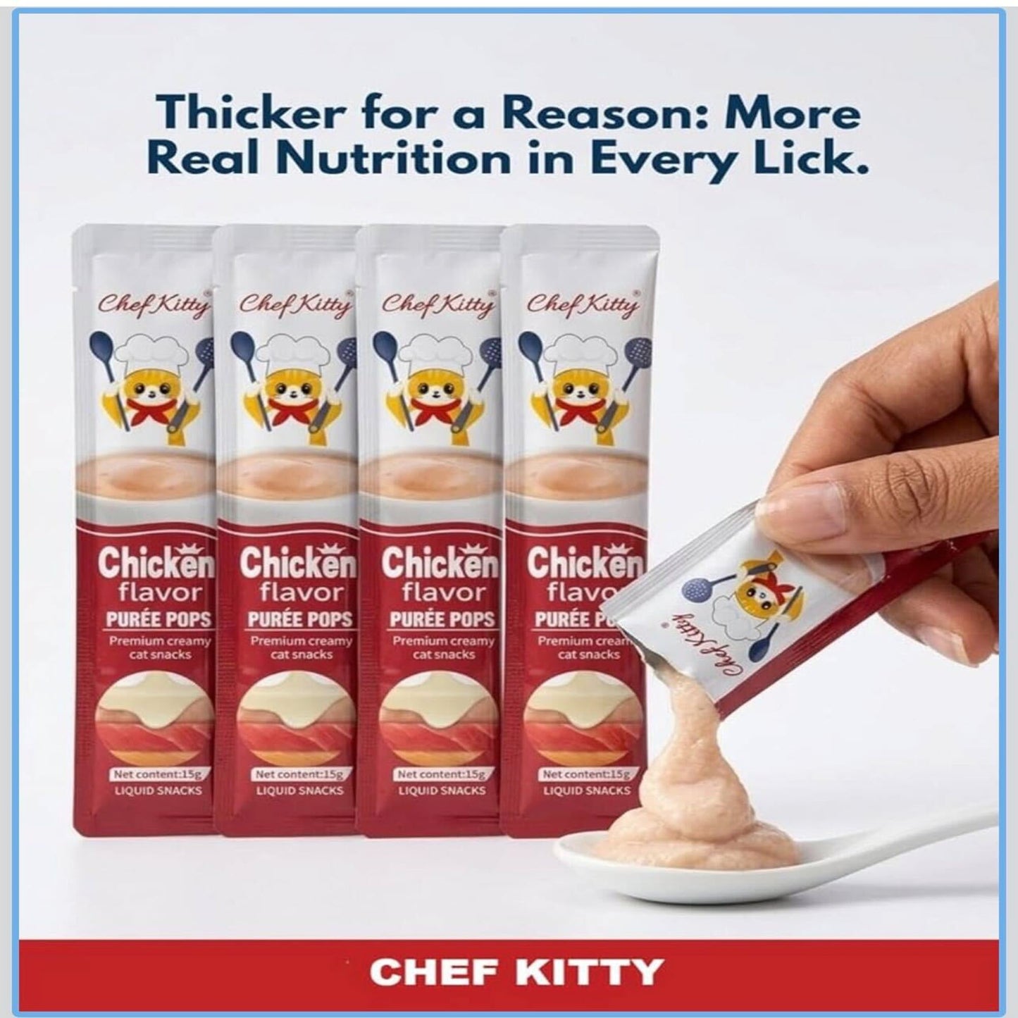 Chef Kitty Purée Pops - Grain - Free Cat Treats 20 Pack - Chef - Kitty