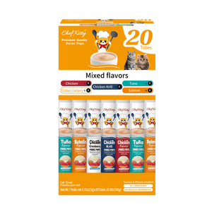 Chef Kitty Purée Pops - Grain - Free Cat Treats 20 Pack - Chef - Kitty
