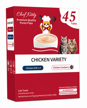 Chef Kitty Purée Pops - Grain - Free Cat Treats 20 Pack - Chef - Kitty