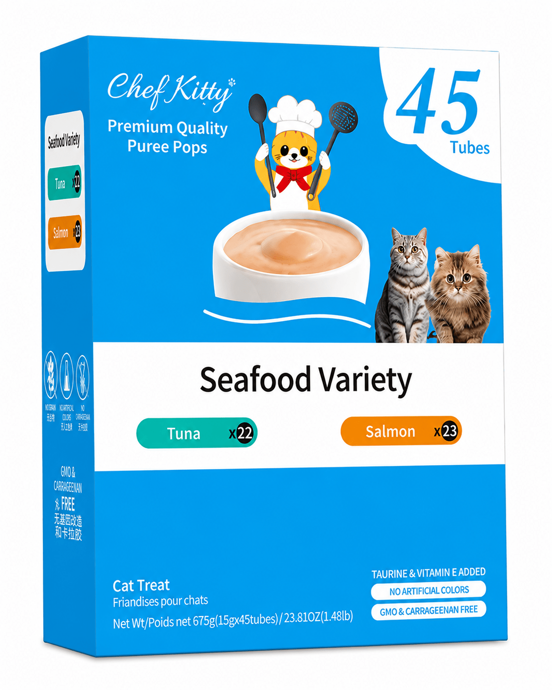 Chef Kitty Purée Pops - Grain - Free Cat Treats 20 Pack - Chef - Kitty