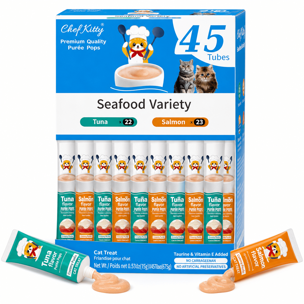 Chef Kitty Purée Pops - Grain-Free Cat Treats 45 Pack - Chef-Kitty