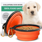 Collapsible Dog Bowls for Travel, Portable Dog Water Bowl & Food Bowl for Dogs and Cats, Foldable Pet Feeding Dish for Walking Hiking Camping with Carabiner, BPA Free - Chef - Kitty