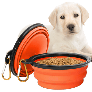 Collapsible Dog Bowls for Travel, Portable Dog Water Bowl & Food Bowl for Dogs and Cats, Foldable Pet Feeding Dish for Walking Hiking Camping with Carabiner, BPA Free - Chef - Kitty