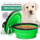 Collapsible Dog Bowls for Travel, Portable Dog Water Bowl & Food Bowl for Dogs and Cats, Foldable Pet Feeding Dish for Walking Hiking Camping with Carabiner, BPA Free - Chef - Kitty