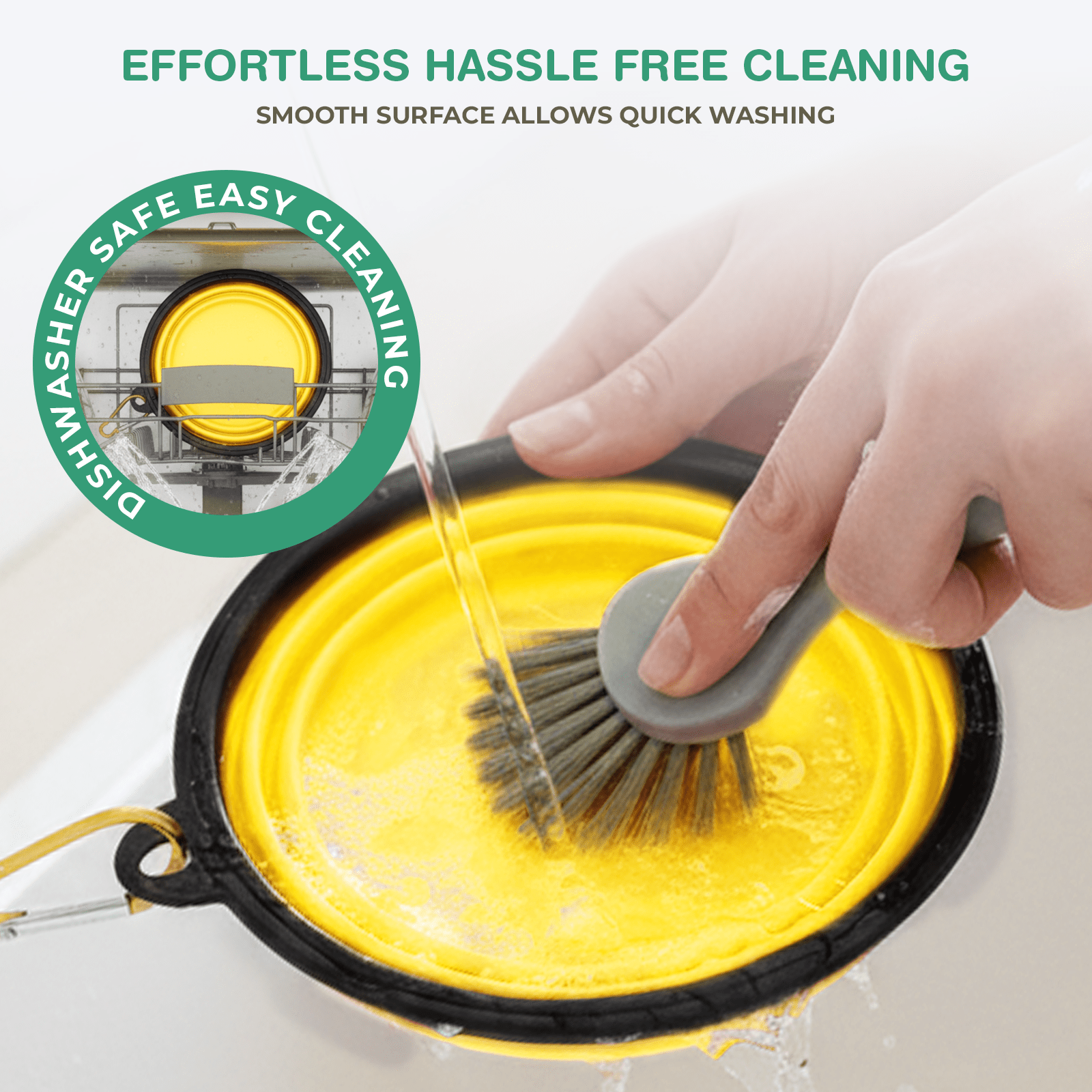 Collapsible Dog Bowls for Travel, Portable Dog Water Bowl & Food Bowl for Dogs and Cats, Foldable Pet Feeding Dish for Walking Hiking Camping with Carabiner, BPA Free - Chef - Kitty