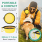 Collapsible Dog Bowls for Travel, Portable Dog Water Bowl & Food Bowl for Dogs and Cats, Foldable Pet Feeding Dish for Walking Hiking Camping with Carabiner, BPA Free - Chef - Kitty