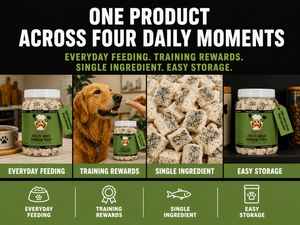Freeze Dried Rainbow Trout Treats for Cats & Dogs - Idaho Farm-Raised, Single Ingredient, Made in USA - Chef-Kitty