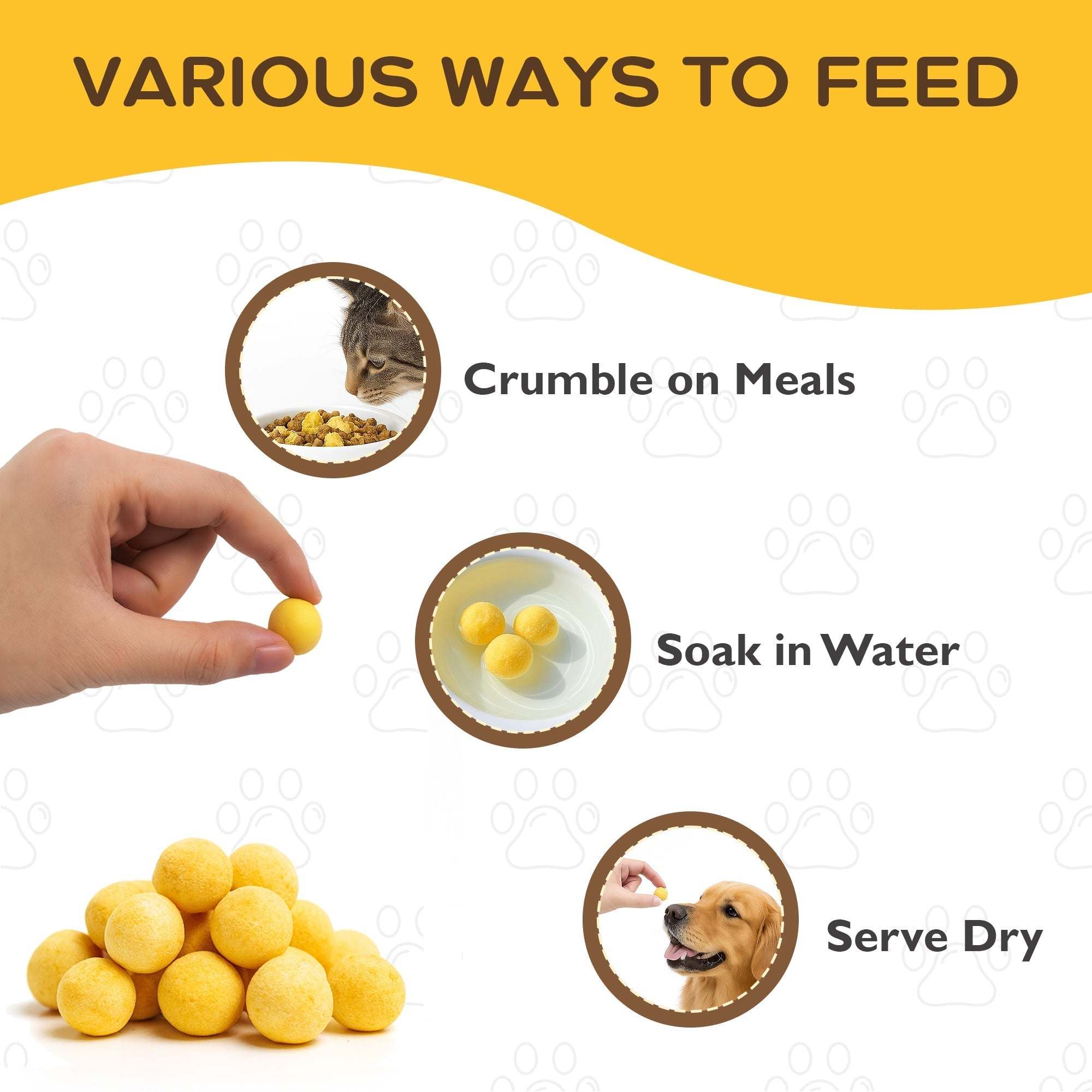 All Natural Freeze-Dried Quail Egg Yolk Treats - Chef - Kitty