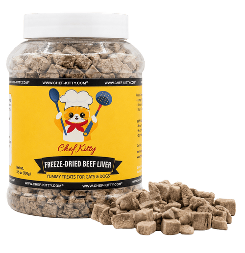 High - Protein Beef Liver Cat and Dog Treats - USA Inspected, Grain - Free! - Chef - Kitty