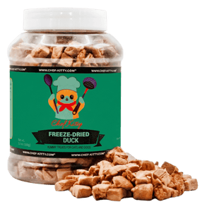 Human Grade Freeze - Dried Duck Treats for Cats & Dogs - Healthy & Tasty - USA Inspected (1.6oz - 3.0oz) - Chef - Kitty