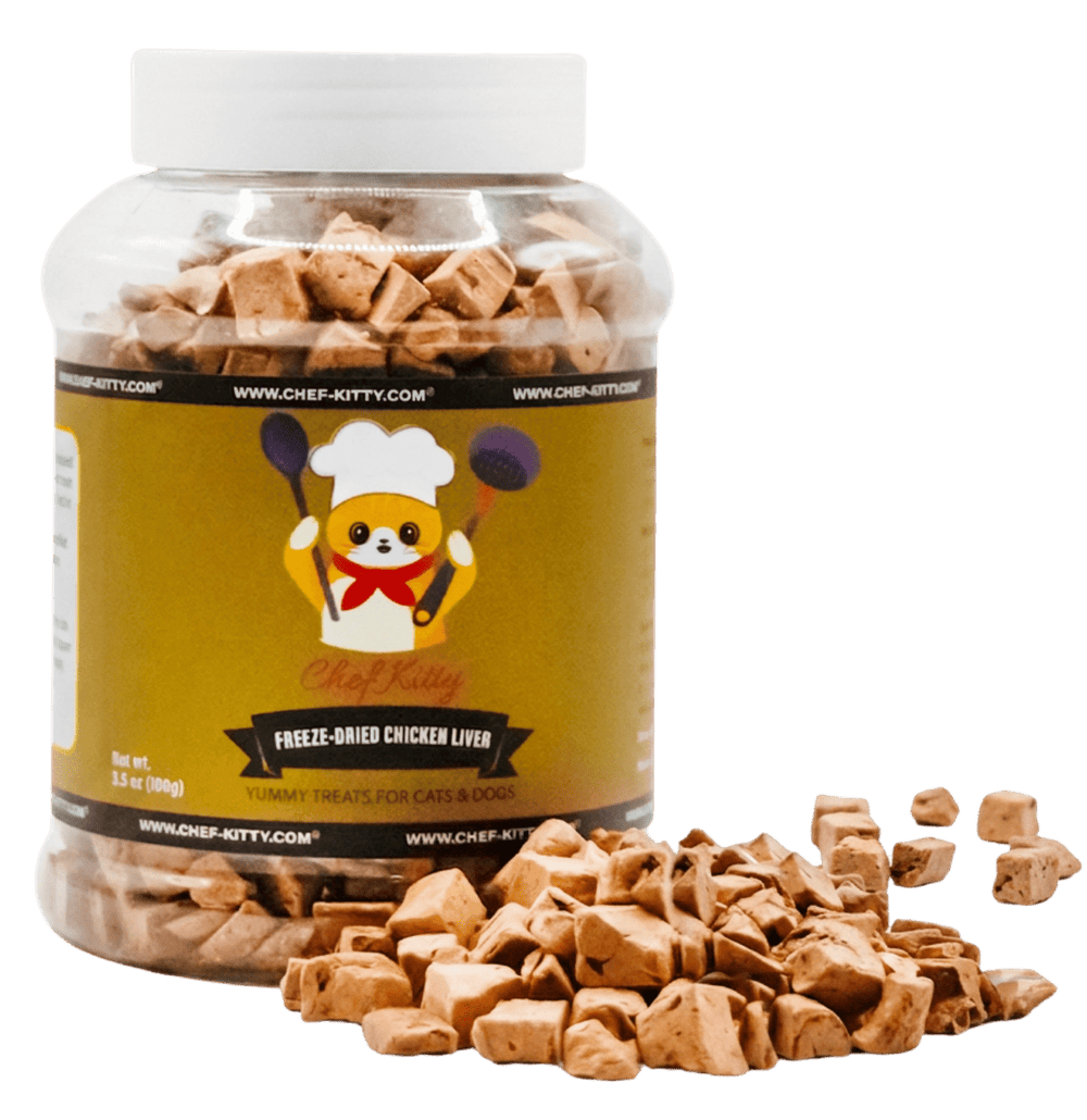 USA Inspected Freeze Dried Chicken Liver Pet Treats (1.75oz - 3.5oz) - Chef - Kitty