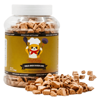 USA Inspected Freeze Dried Chicken Liver Pet Treats (1.75oz - 3.5oz) - Chef - Kitty