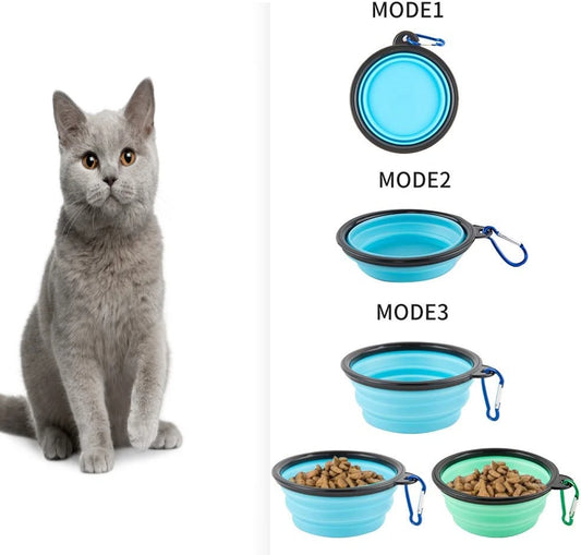 Cat Food/Water Collapsible Bowls